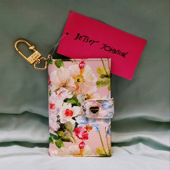 Betsey Johnson Handbags - Betsey Johnson Pastel Floral Card Case With Key Clip